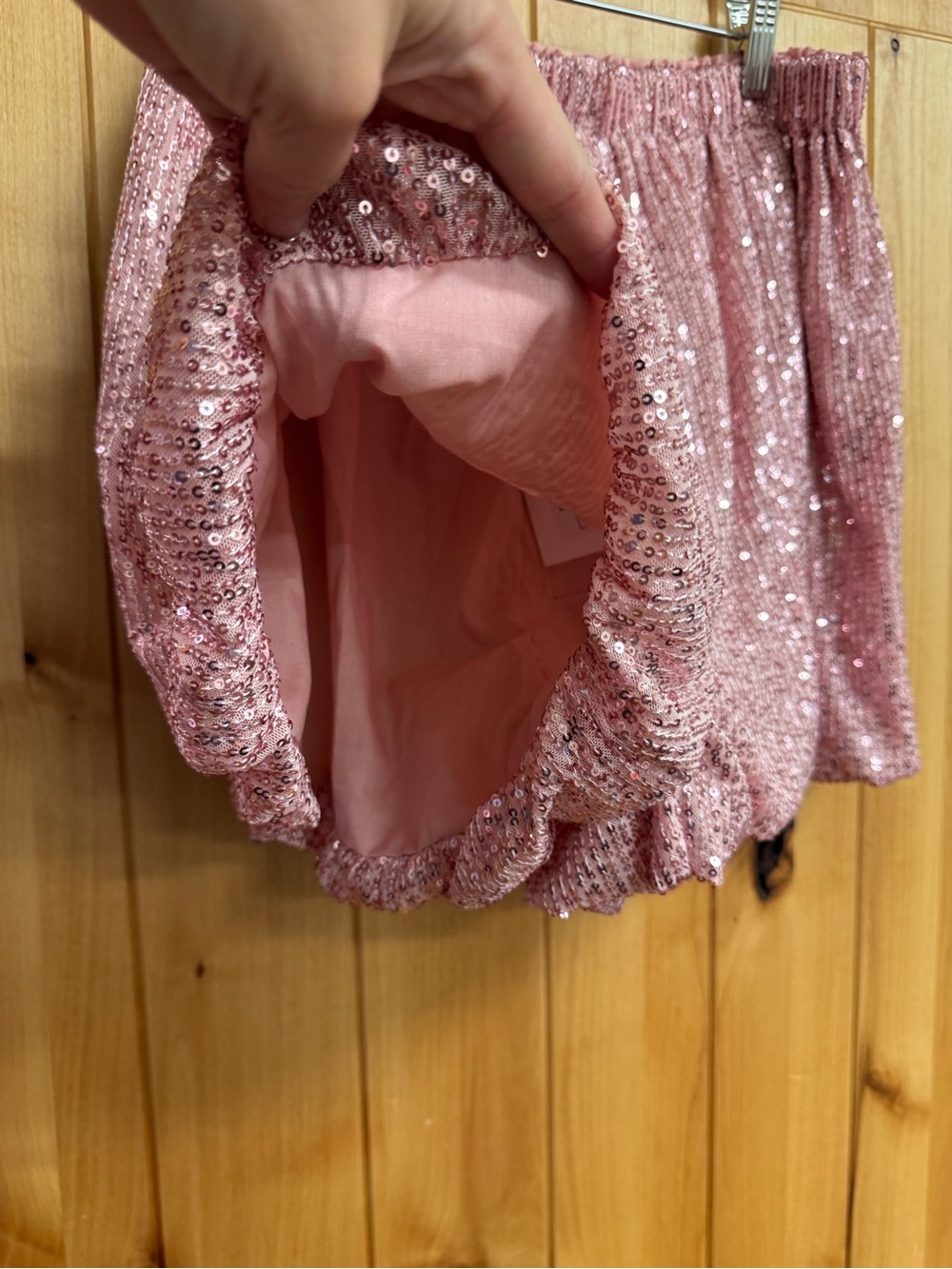 Pink Sequin Bubble Shorts - Picture 4 of 7